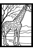 Giraffe kleurplaat 18