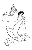 Aladdin kleurplaat 2