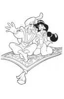 Aladdin kleurplaat 4
