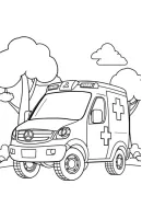 Ambulance kleurplaat 5