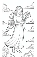 Angel kleurplaat 1