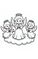 Angel kleurplaat 2