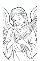Angel kleurplaat 3