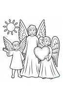 Angel kleurplaat 4
