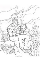 Aquaman kleurplaat 2