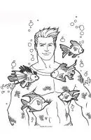 Aquaman kleurplaat 36