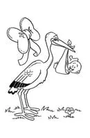 Baby kleurplaat 1