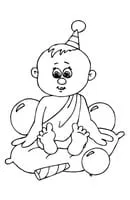 Baby kleurplaat 6