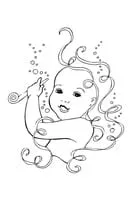 Baby kleurplaat 9