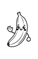 Banaan kleurplaat 11