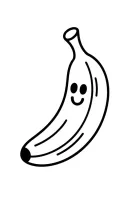 Banaan kleurplaat 14