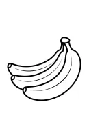 Banaan kleurplaat 2