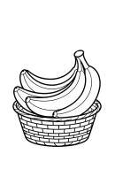 Banaan kleurplaat 3
