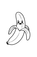Banaan kleurplaat 4
