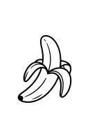 Banaan kleurplaat 5