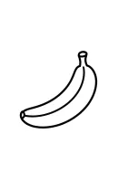 Banaan kleurplaat 6