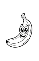 Banaan kleurplaat 7