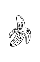 Banaan kleurplaat 8
