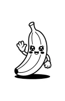 Banaan kleurplaat 9