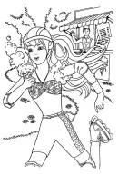 Barbie kleurplaat 4