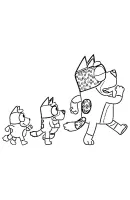 Bluey kleurplaat 4