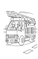 Brandweer kleurplaat 17