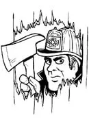 Brandweer kleurplaat 3