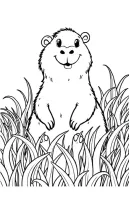 Capibara kleurplaat 4