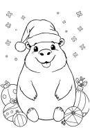 Capibara kleurplaat 6