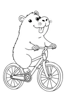 Capibara kleurplaat 7