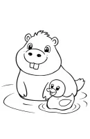 Capibara kleurplaat 8