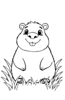Capibara kleurplaat 9