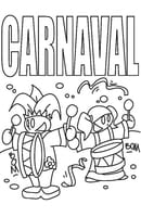 Carnaval kleurplaat 21
