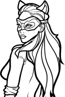 Catwoman kleurplaat 12