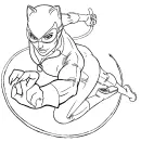 Catwoman kleurplaat 14
