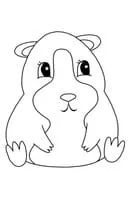 Cavia kleurplaat 3