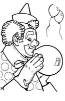Clown kleurplaat 11