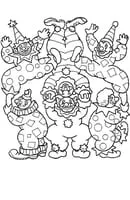 Clown kleurplaat 2