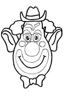 Clown kleurplaat 3