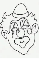 Clown kleurplaat 4