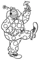 Clown kleurplaat 5
