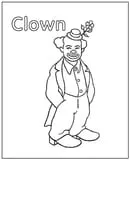 Clown kleurplaat 6