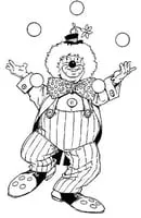 Clown kleurplaat 7