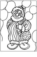 Clown kleurplaat 8