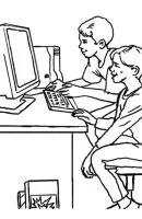 Computer kleurplaat 19