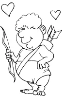 Cupido kleurplaat 3