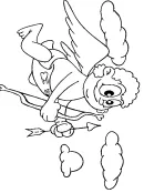 Cupido kleurplaat 6