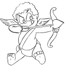 Cupido kleurplaat 8
