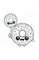 Donut kleurplaat 1