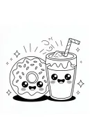 Donut kleurplaat 10